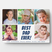 最高のパパ5枚の写真家族 フォトプラーク (正面)
