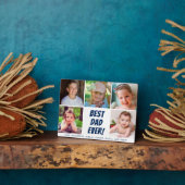 最高のパパ5枚の写真家族 フォトプラーク (側面)