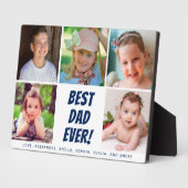 最高のパパ5枚の写真家族 フォトプラーク (側面)