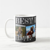 最高のパパ5枚フォトコラージュ父の日 コーヒーマグカップ (左)