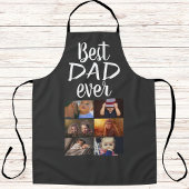 最高のパパ6フォトコラージュ家族フォトグレー エプロン