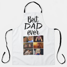 最高のパパ6写真コラージュ家族の写真 エプロン