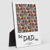 最高のパパ6写真コラージュ家族の写真 フォトプラーク (側面)