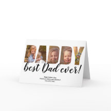 最高のパパ8枚の写真コラージュのグリッドの父の日