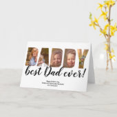 最高のパパ8枚の写真コラージュのグリッドの父の日 カード (黄色い花)