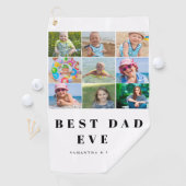 最高のパパ9フォトコラージゴルフタオル ゴルフタオル (インサイチュ)