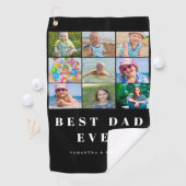 最高のパパ9フォトコラージゴルフタオル ゴルフタオル (インサイチュ)