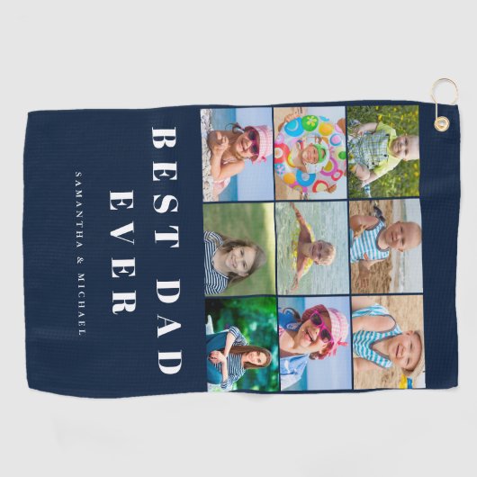 最高のパパ9写真名ゴルフタオル ゴルフタオル (横)