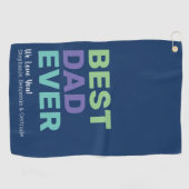 最高のパパ – あいさつお洒落き ゴルフタオル (横)