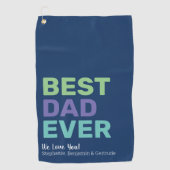 最高のパパ – あいさつお洒落き ゴルフタオル (正面)