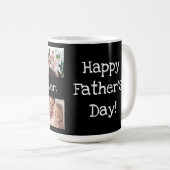 最高のパパ。いつまでも。白黒写真 コーヒーマグカップ (正面右)