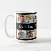 最高のパパ。いつまでも。白黒写真 コーヒーマグカップ (左)