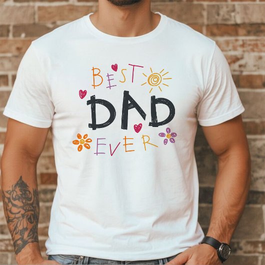 最高のパパ | おもしろいカラフルクリップアート父の日 Tシャツ