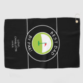 最高のパパ | おもしろい父の日カスタム ゴルフタオル (横)