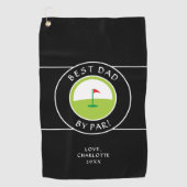 最高のパパ | おもしろい父の日カスタム ゴルフタオル (正面)