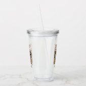 最高のパパ |かわいい |パター市松模様にン アクリルタンブラー (左)