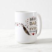 最高のパパ-はっきりした & Thoreful コーヒーマグカップ (正面右)