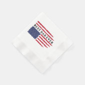 最高のパパ・エバーアメリカ国旗 縁ありカクテルナプキン (角)