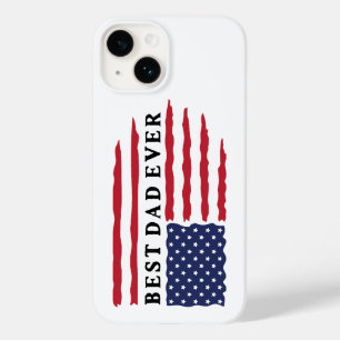 最高のパパ・エバーアメリカ国旗 Case-Mate iPhone 14ケース