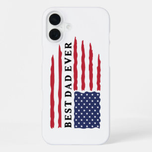 最高のパパ・エバーアメリカ国旗 iPhone 16 PLUSケース