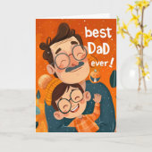 最高のパパ・エバーファーザー カード (黄色い花)