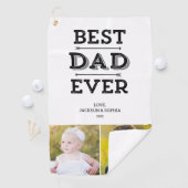 最高のパパ·エバー·アローズ·カスタムフォト ゴルフタオル (インサイチュ)