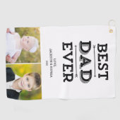 最高のパパ·エバー·アローズ·カスタムフォト ゴルフタオル (横)