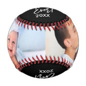 最高のパパ・エバー・イヤー2フォト・ブラシ・スクリプト・ブルク 野球ボール (正面)