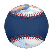 最高のパパ・エバー・イヤー・ブラシ・スクリプト・ブルー 野球ボール (裏面)