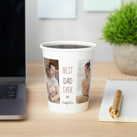 「最高のパパ・エバー」パーソナライズされた紙カップ 紙コップ (インサイチュ)