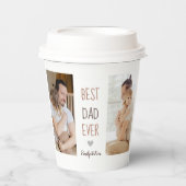「最高のパパ・エバー」パーソナライズされた紙カップ 紙コップ (正面)