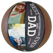 最高のパパ・エバー・ファザーズ・デイ2フォトコラージュ・ネーム バスケットボール (縦)