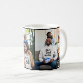 最高のパパ・エバー・フォトコラージュ・ファザーズ・デイGIftトラフ コーヒーマグカップ (正面右)