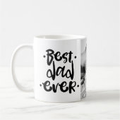 最高のパパ·エバー·ブラック·スクリプトの父の日 コーヒーマグカップ (左)