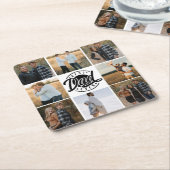 「最高のパパ・エバー」紙・コースター スクエアペーパーコースター (アングル)