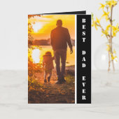 最高のパパ·エバ··フォト·ファザーズ·デイギフトカード カード (黄色い花)