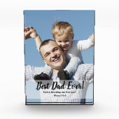 最高のパパ!カスタム写真父の日 フォトブロック (正面)