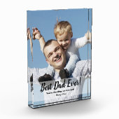 最高のパパ!カスタム写真父の日 フォトブロック (左)