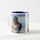 最高のパパ!カスタム2横置き写真 ツートーンマグカップ (正面左)