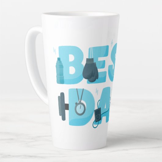 '最高のパパ カフェラテマグ (左アングル)