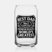 最高のパパ ガラス缶 (正面)