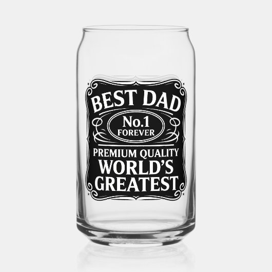 最高のパパ ガラス缶 (正面)