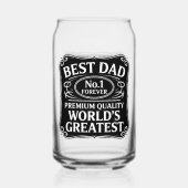 最高のパパ ガラス缶 (裏面)