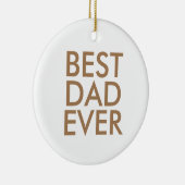 最高のパパ |クリスマスプレゼントアイディア セラミックオーナメント (右)