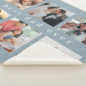 最高のパパ |コラージュモダンフォト シェルパブランケット (3/4)