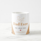 最高のパパ コーヒーマグカップ (中央)