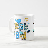 最高のパパ コーヒーマグカップ (正面左)