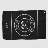 最高のパパ | ゴルファーおもしろいユーモアゴルフ ゴルフタオル (横)