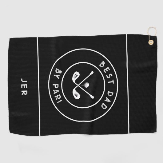 最高のパパ | ゴルファーおもしろいユーモアゴルフ ゴルフタオル (横)