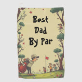 最高のパパ ゴルフタオル (正面)